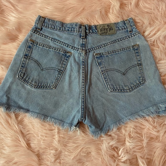 Levi's Pants - Vintage Levis SilverTab Loose Womens High Rise Shorts 11/12 M (30) Blue Wash
